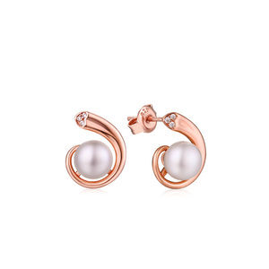 Unique Pearl Stud Earrings Sterling Silver Studs